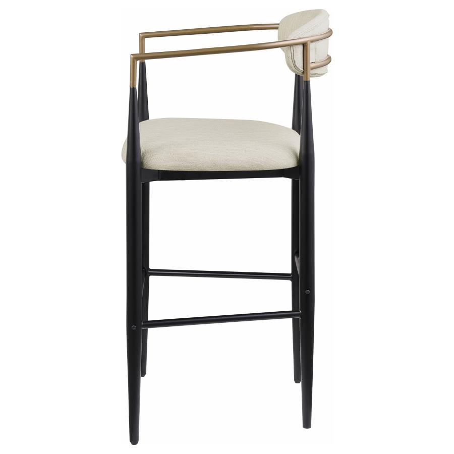 Tina - Fabric Upholstered Bar Chair (Set of 2) - Beige Stool Set modern furniture Contempo Furniture