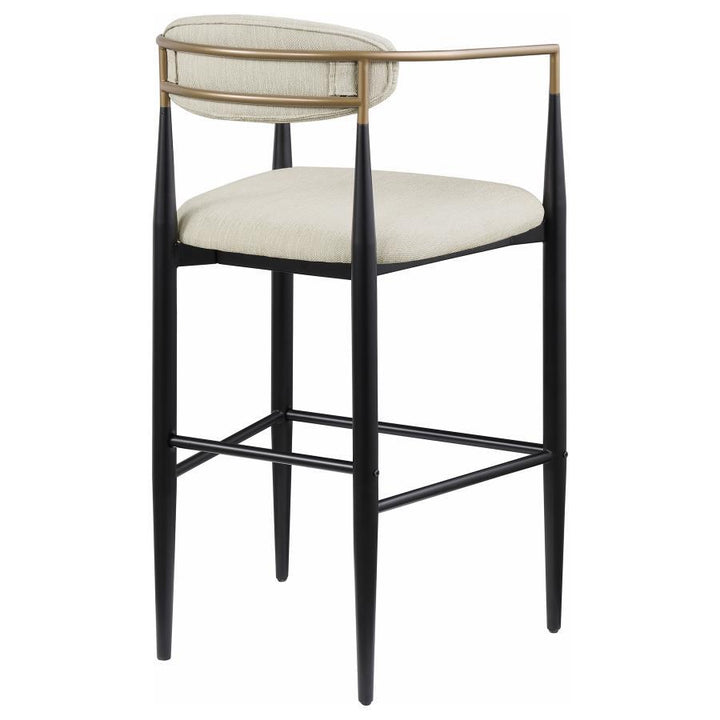 Tina - Fabric Upholstered Bar Chair (Set of 2) - Beige Stool Set modern furniture Contempo Furniture