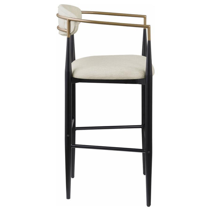 Tina - Fabric Upholstered Bar Chair (Set of 2) - Beige Stool Set modern furniture Contempo Furniture