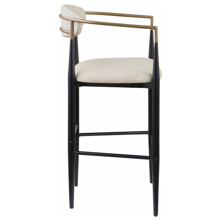 Tina - Fabric Upholstered Bar Chair (Set of 2) - Beige Stool Set modern furniture Contempo Furniture