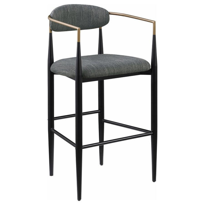 Tina - Fabric Upholstered Bar Chair (Set of 2) - Dark Gray Stool Set modern furniture Contempo Furniture