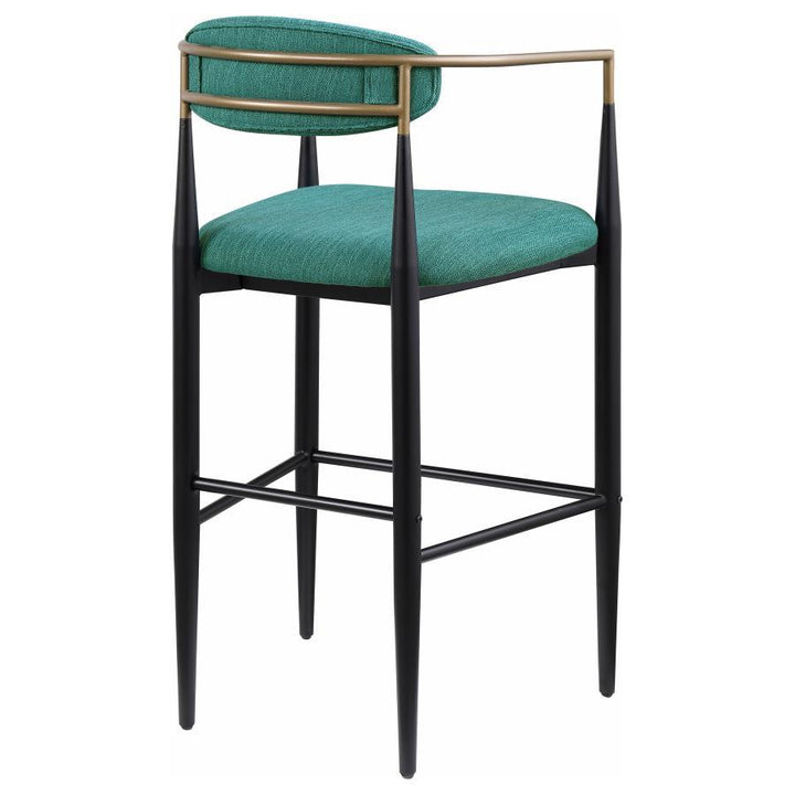 Tina - Fabric Upholstered Bar Chair (Set of 2) - Green Stool Set modern furniture Contempo Furniture