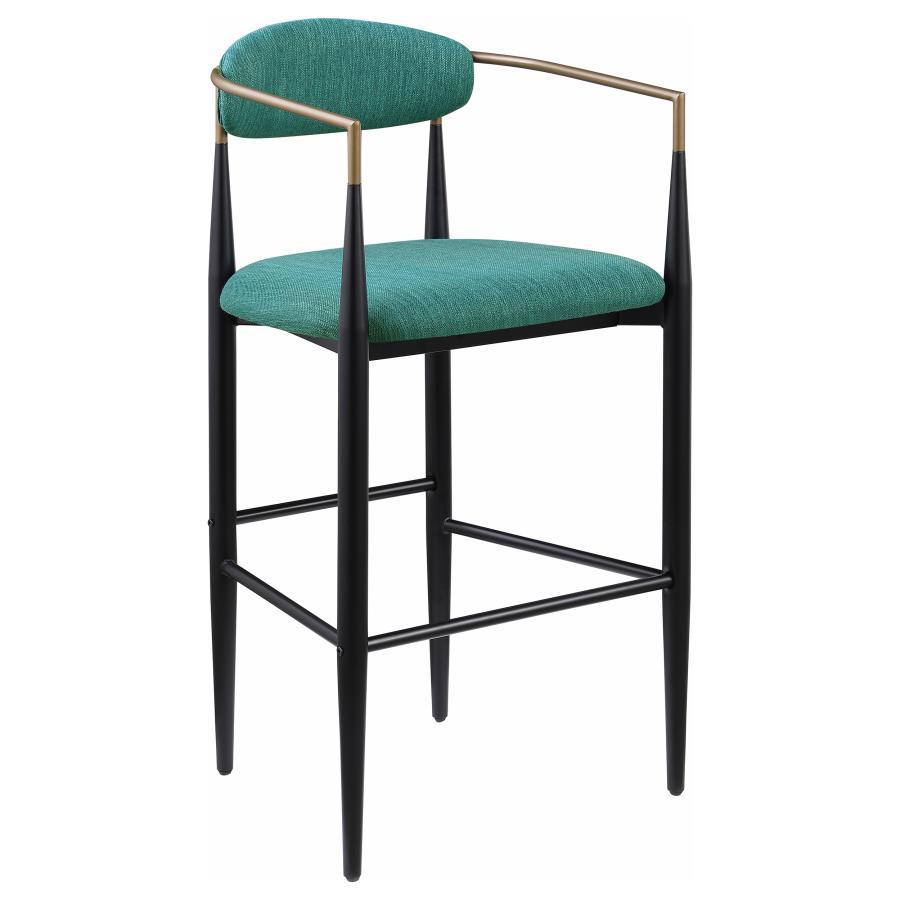 Tina - Fabric Upholstered Bar Chair (Set of 2) - Green Stool Set modern furniture Contempo Furniture