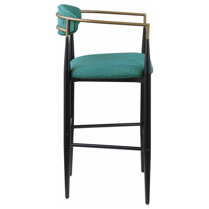 Tina - Fabric Upholstered Bar Chair (Set of 2) - Green Stool Set modern furniture Contempo Furniture