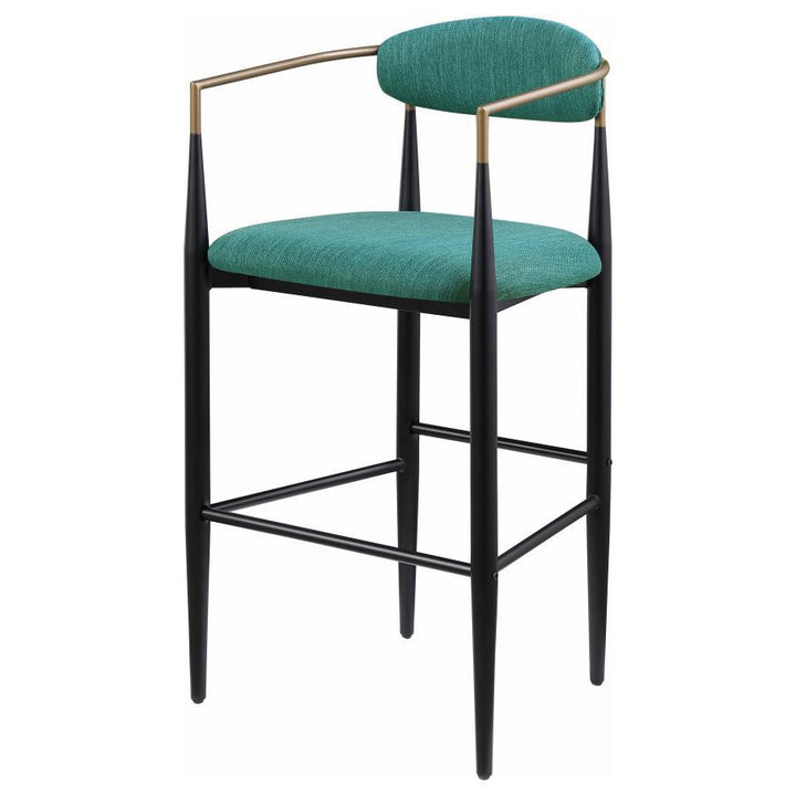 Tina - Fabric Upholstered Bar Chair (Set of 2) - Green Stool Set modern furniture Contempo Furniture