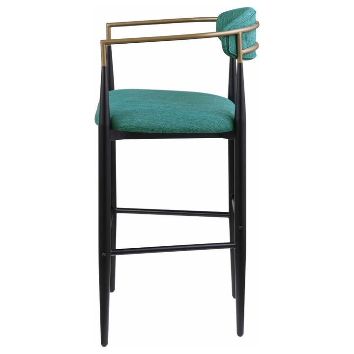 Tina - Fabric Upholstered Bar Chair (Set of 2) - Green Stool Set modern furniture Contempo Furniture