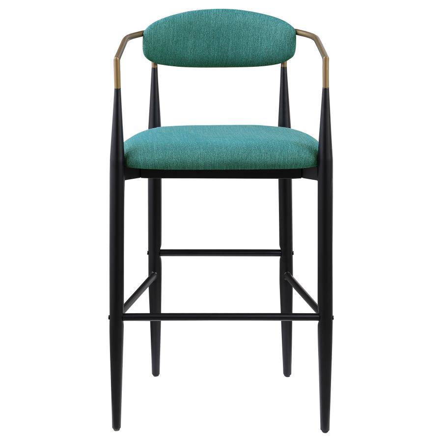 Tina - Fabric Upholstered Bar Chair (Set of 2) - Green Stool Set modern furniture Contempo Furniture