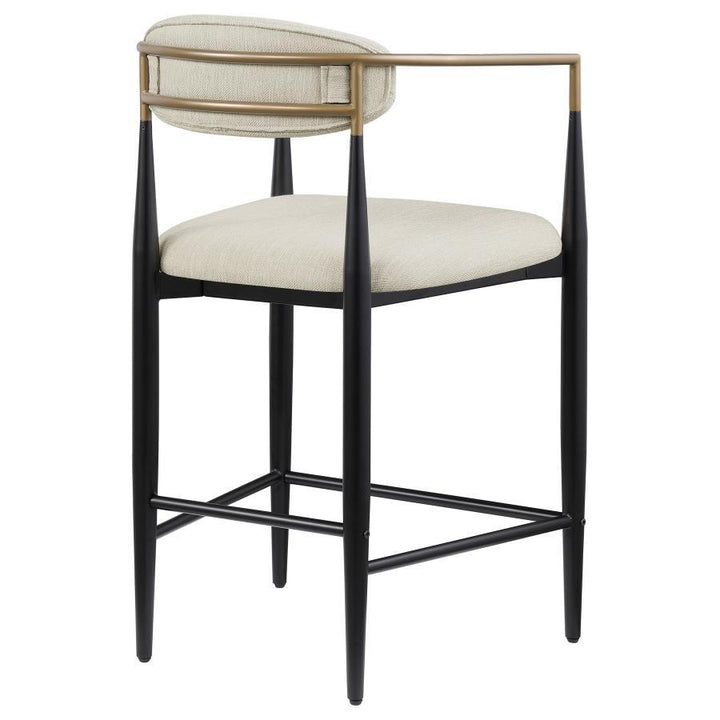 Tina - Fabric Upholstered Counter Chair (Set of 2) - Beige Stool Set modern furniture Contempo Furniture