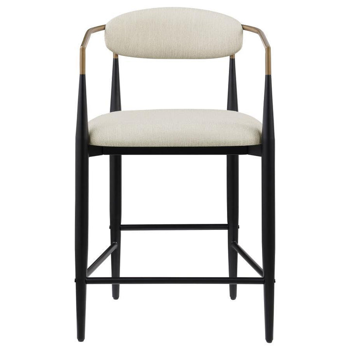 Tina - Fabric Upholstered Counter Chair (Set of 2) - Beige Stool Set modern furniture Contempo Furniture