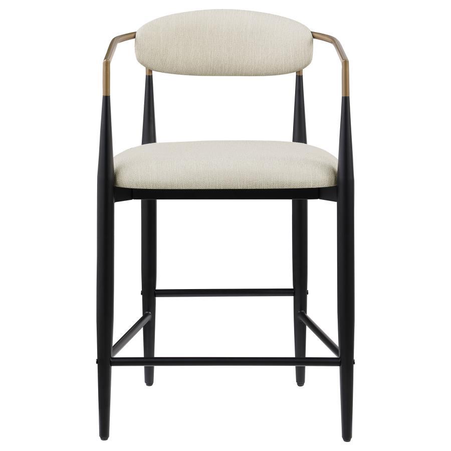 Tina - Fabric Upholstered Counter Chair (Set of 2) - Beige Stool Set modern furniture Contempo Furniture