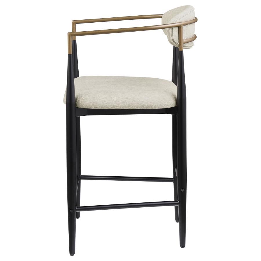 Tina - Fabric Upholstered Counter Chair (Set of 2) - Beige Stool Set modern furniture Contempo Furniture