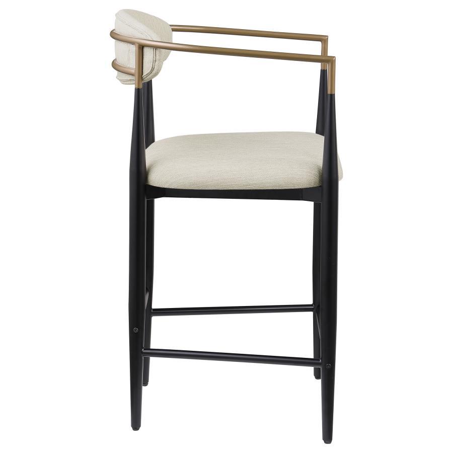 Tina - Fabric Upholstered Counter Chair (Set of 2) - Beige Stool Set modern furniture Contempo Furniture