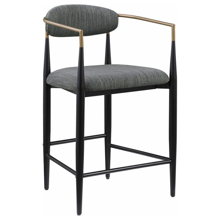 Tina - Fabric Upholstered Counter Chair (Set of 2) - Dark Gray Stool Set modern furniture Contempo Furniture