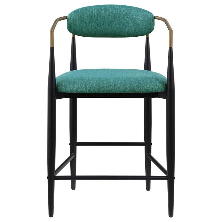 Tina - Fabric Upholstered Counter Chair (Set of 2) - Green Stool Set modern furniture Contempo Furniture