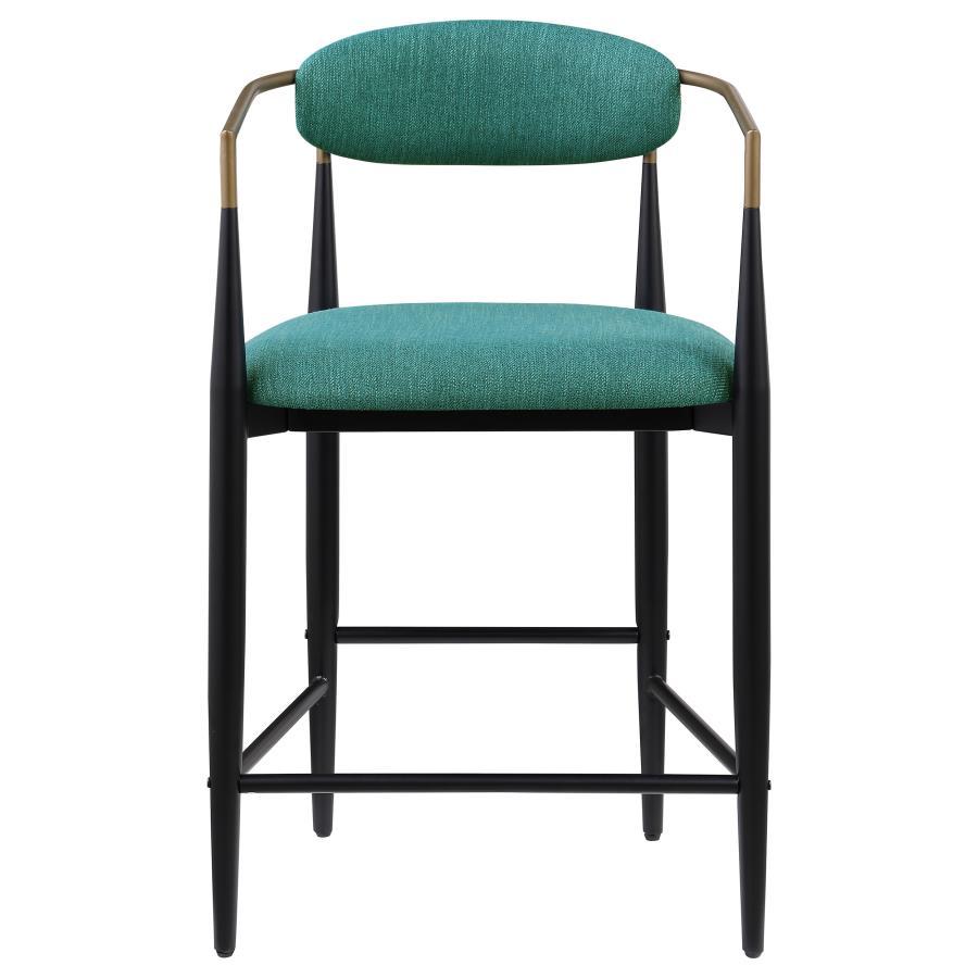 Tina - Fabric Upholstered Counter Chair (Set of 2) - Green Stool Set modern furniture Contempo Furniture