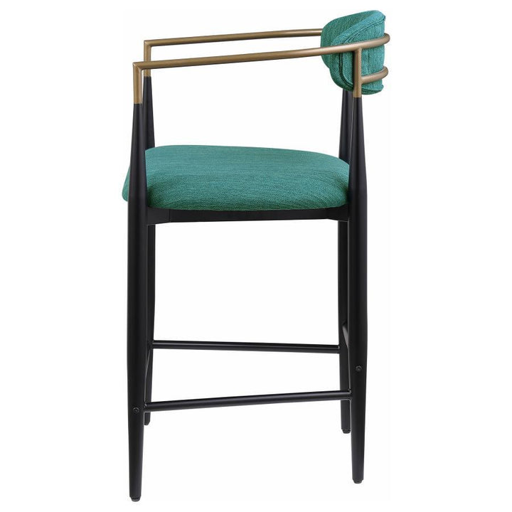 Tina - Fabric Upholstered Counter Chair (Set of 2) - Green Stool Set modern furniture Contempo Furniture