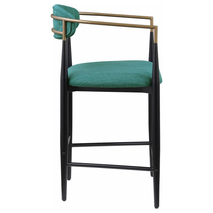 Tina - Fabric Upholstered Counter Chair (Set of 2) - Green Stool Set modern furniture Contempo Furniture