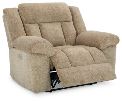 Tip - Off Power Recliner - Beige Reclining Chair modern furniture Contempo Furniture