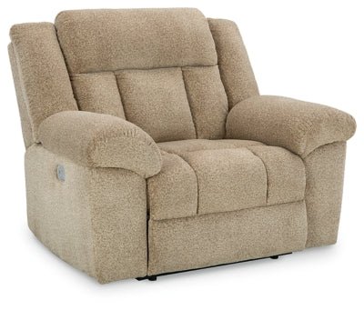 Tip - Off Power Recliner - Beige Reclining Chair modern furniture Contempo Furniture
