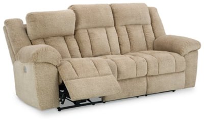 Tip - Off Power Reclining Sofa - Beige Reclining Sofa modern furniture Contempo Furniture