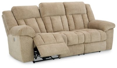Tip - Off Power Reclining Sofa - Beige Reclining Sofa modern furniture Contempo Furniture