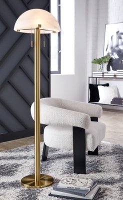 Tobbinsen Floor Lamp - Light Brown Floor Lamp modern furniture Contempo Furniture