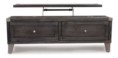 Todoe Coffee Table with Lift Top - Dark Gray Cocktail Table modern furniture Contempo Furniture