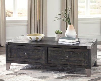 Todoe Coffee Table with Lift Top - Dark Gray Cocktail Table modern furniture Contempo Furniture