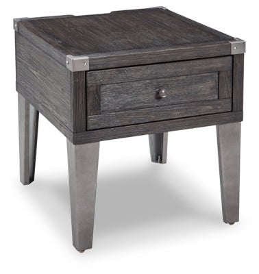 Todoe End Table with USB Ports & Outlets - Dark Gray End Table modern furniture Contempo Furniture