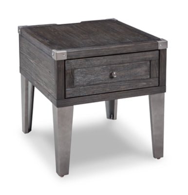 Todoe End Table with USB Ports &amp; Outlets - Dark Gray End Table modern furniture Contempo Furniture