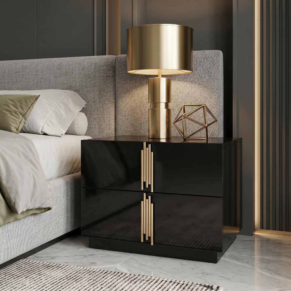 Token Modern Black & Gold 4-Piece Bedroom Set - View 9