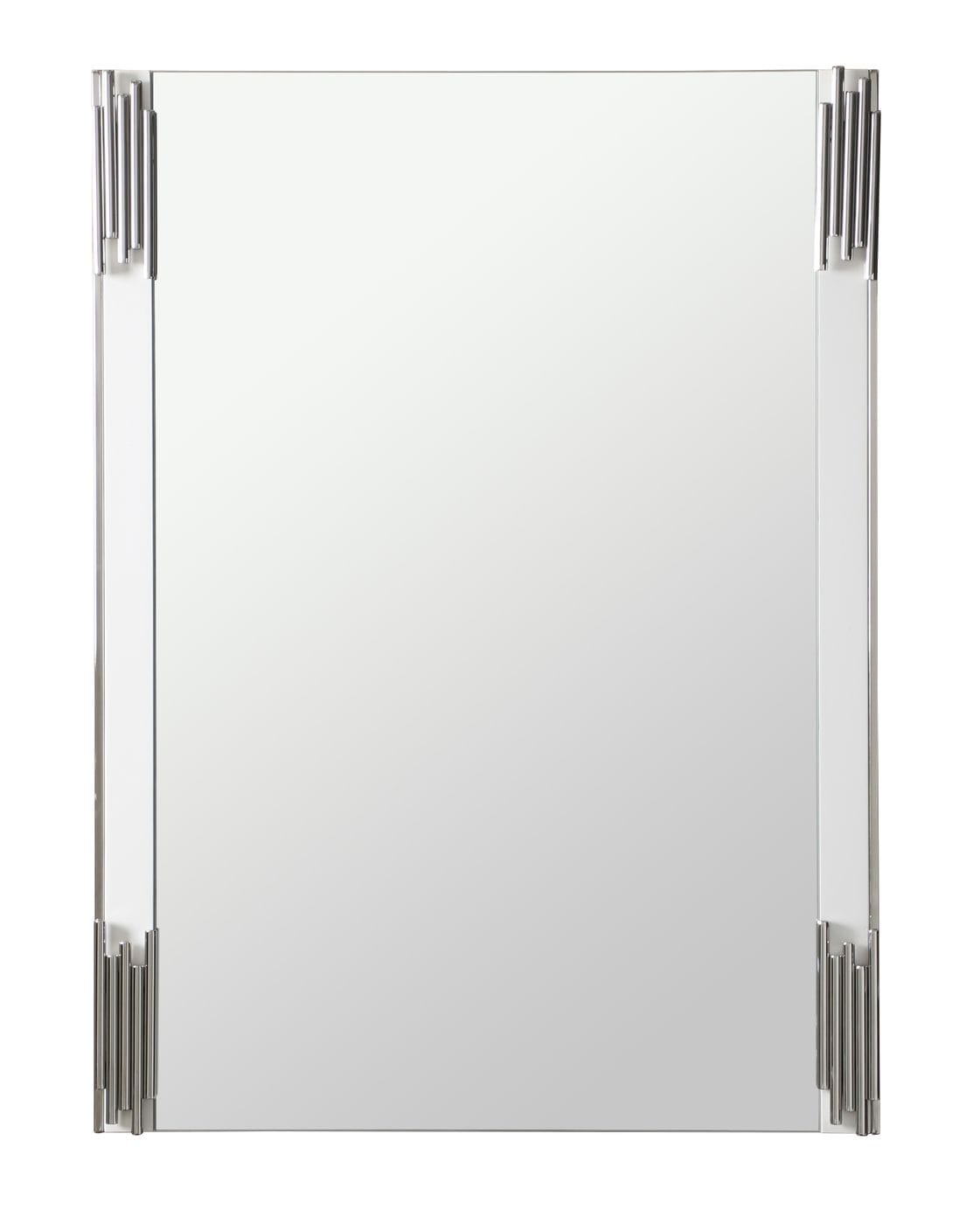 Token - Modern White  and  Stainless Steel Mirror