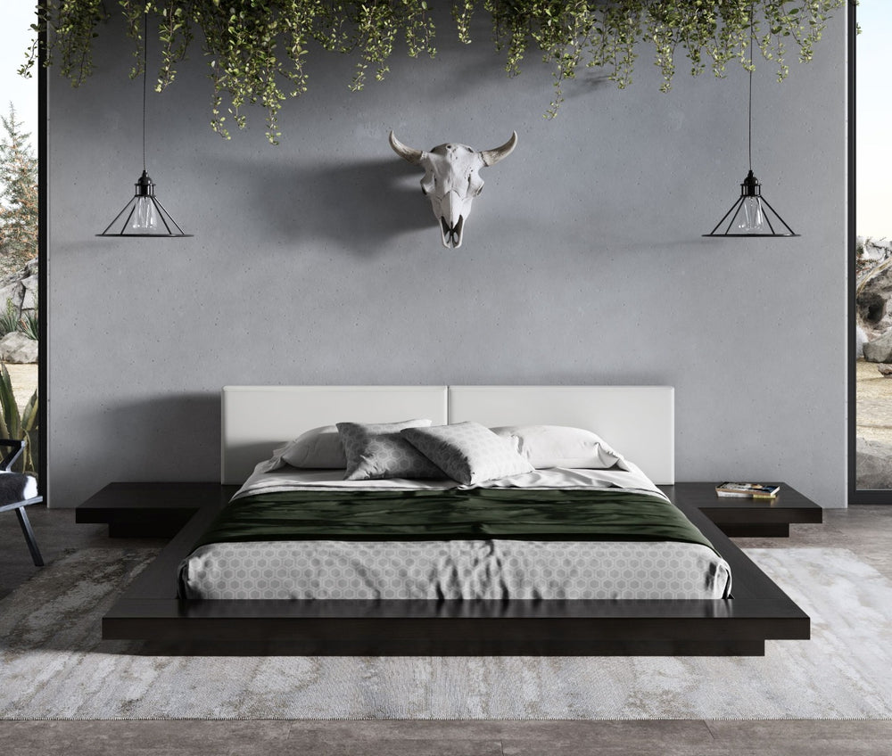 Tokyo - Contemporary Black and White Platform Bed - View 2