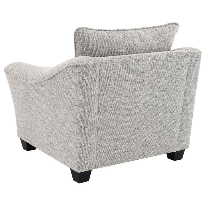 Tomkins - 3 Piece Boucle Upholstered Sofa Set - Light Gray 3 - Piece Living Room Set modern furniture Contempo Furniture