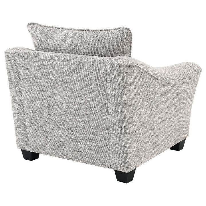 Tomkins - Boucle Upholstered Chair - Light Gray Arm Chair modern furniture Contempo Furniture