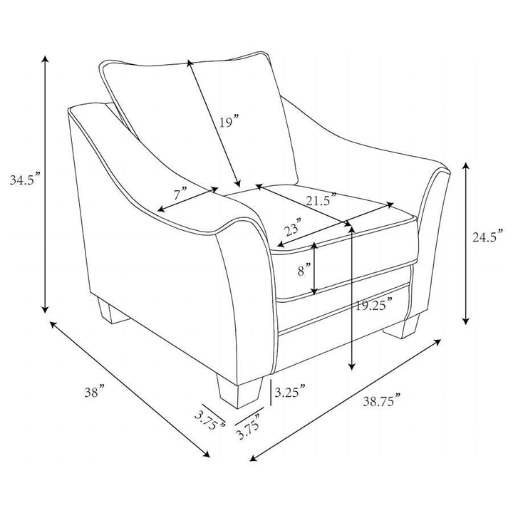 Tomkins - Boucle Upholstered Chair - Light Gray Arm Chair modern furniture Contempo Furniture