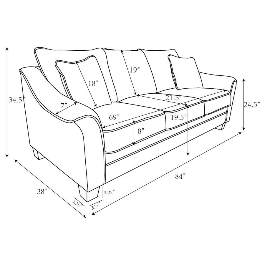 Tomkins - Boucle Upholstered Sofa - Light Gray Stationary Sofa modern furniture Contempo Furniture