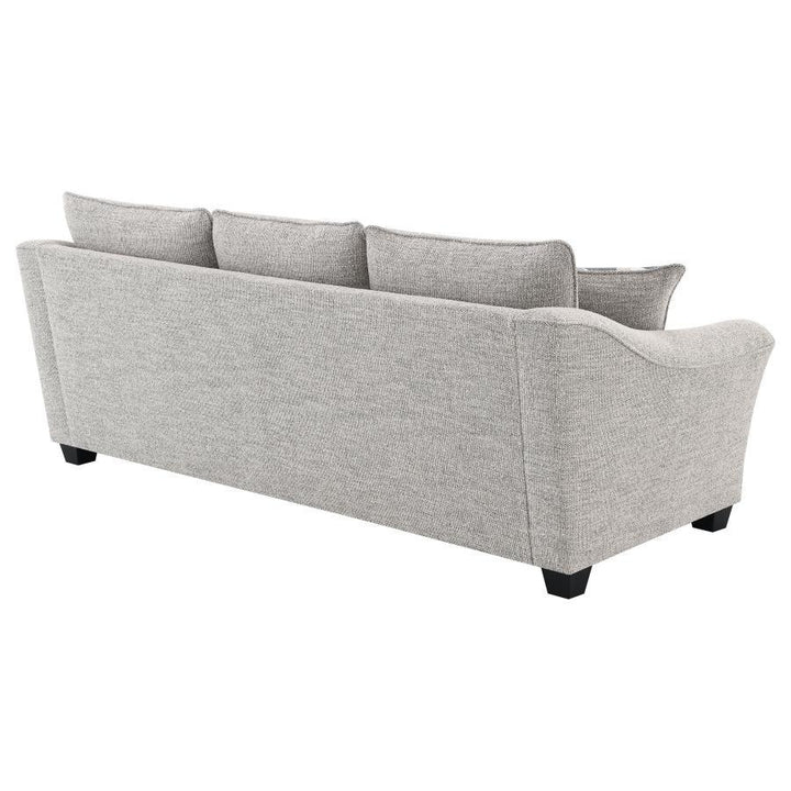 Tomkins - Boucle Upholstered Sofa - Light Gray Stationary Sofa modern furniture Contempo Furniture