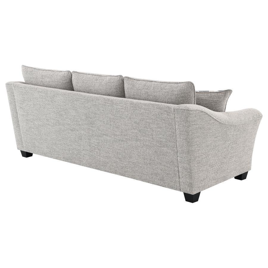 Tomkins - Boucle Upholstered Sofa - Light Gray Stationary Sofa modern furniture Contempo Furniture