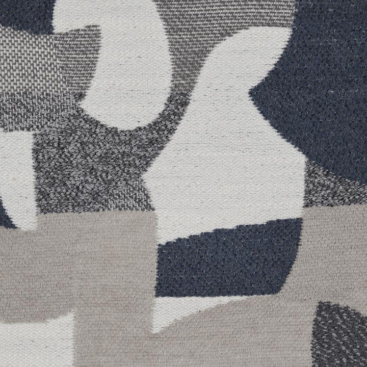 Tomkins - Oval Upholstered Storage Ottoman - Indigo Blue Storage Ottoman modern furniture Contempo Furniture