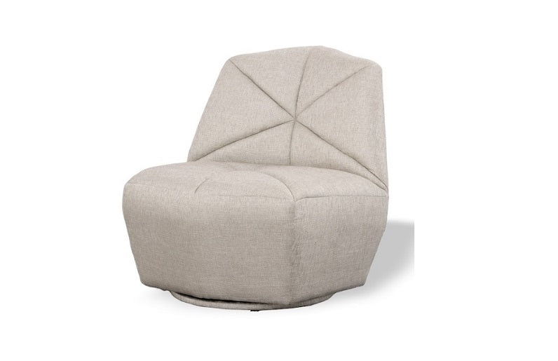 Tomlin - Contemporary Grey Woven Fabric Accent Chair