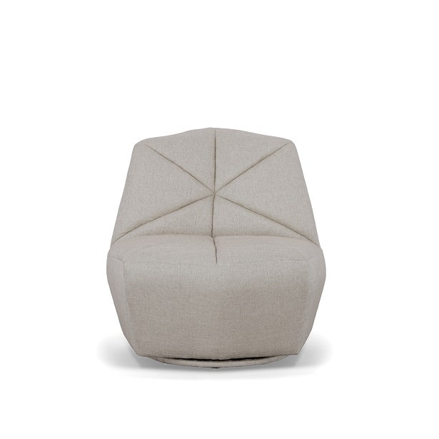 Tomlin - Contemporary Grey Woven Fabric Accent Chair