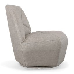 Tomlin - Contemporary Grey Woven Fabric Accent Chair - View 2