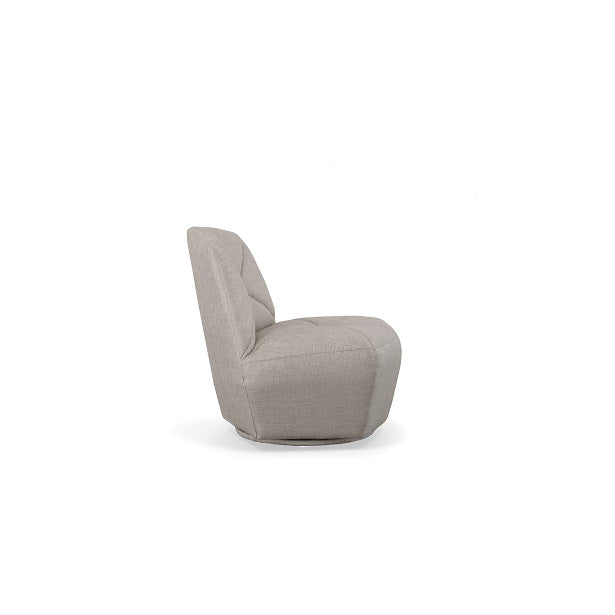 Tomlin - Contemporary Grey Woven Fabric Accent Chair