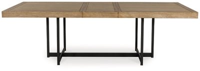 Tomtyn Dining Extension Table - Light Brown Dining Table with Extensions modern furniture Contempo Furniture