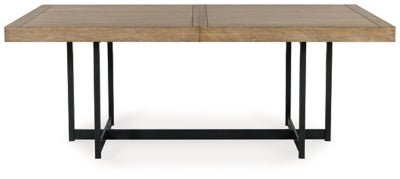 Tomtyn Dining Extension Table - Light Brown Dining Table with Extensions modern furniture Contempo Furniture
