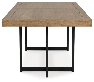 Tomtyn Dining Extension Table - Light Brown Dining Table with Extensions modern furniture Contempo Furniture