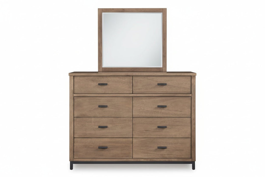 Tomtyn Dresser and Mirror - Light Brown Dresser & Mirror modern furniture Contempo Furniture