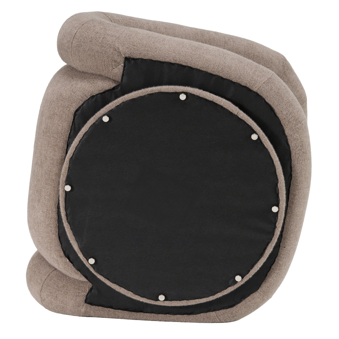 Tony  Modern Brown Fabric Swivel Accent Chair