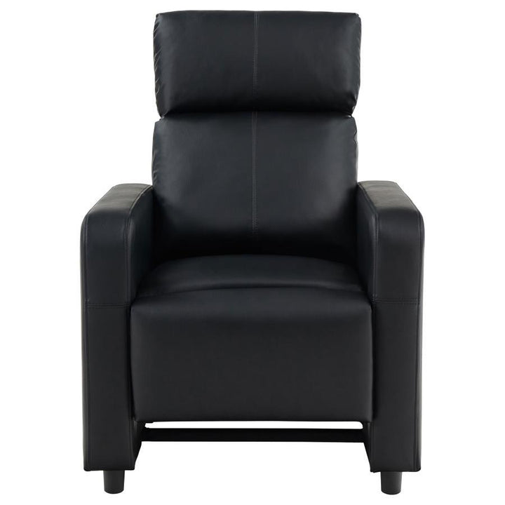 Toohey - 5 Piece 4 - Seater Upholstered Tufted Recliner Living Room Set - Black 5 - Piece Living Room Set modern furniture Contempo Furniture